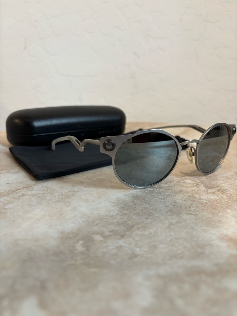 Oakley Deadbolt Men's Round Metal Sunglasses